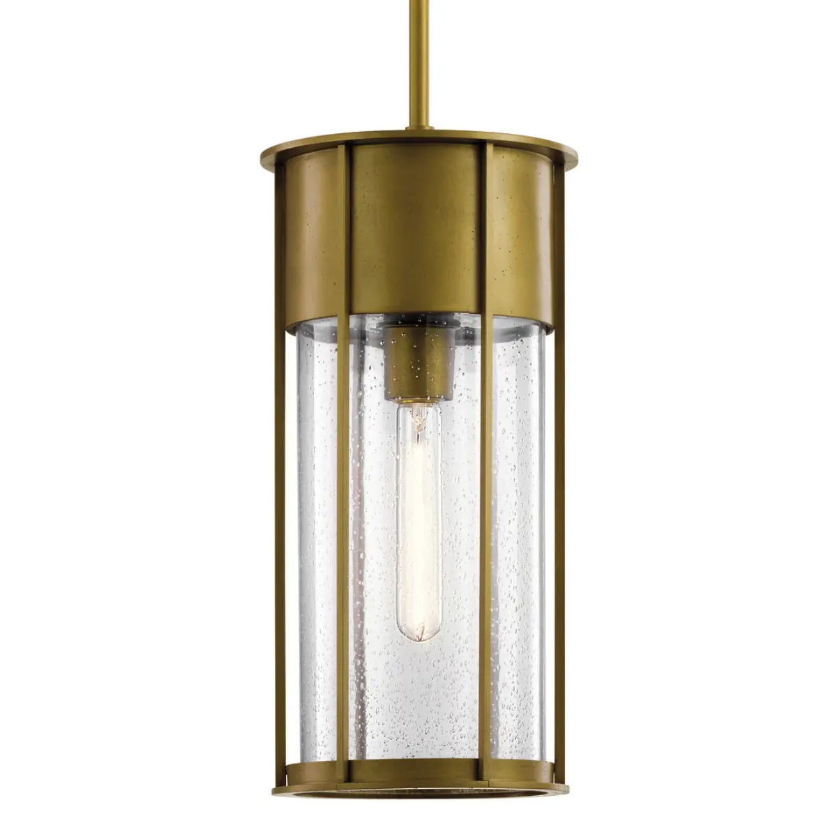 Camillo 18" outdoor hanging lantern brass finish