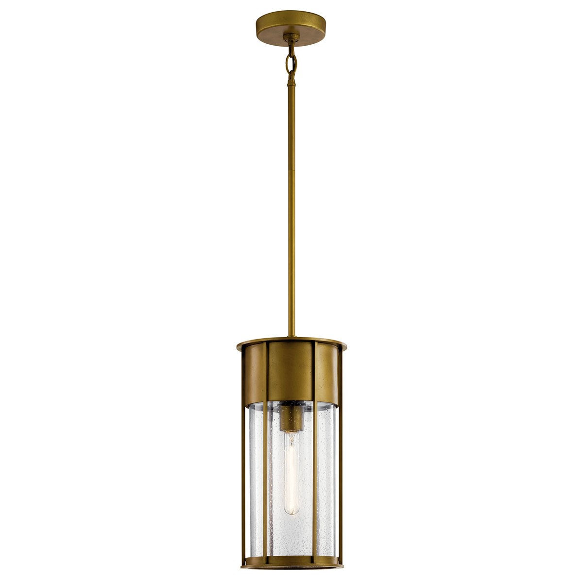 Camillo 18" outdoor hanging lantern brass finish