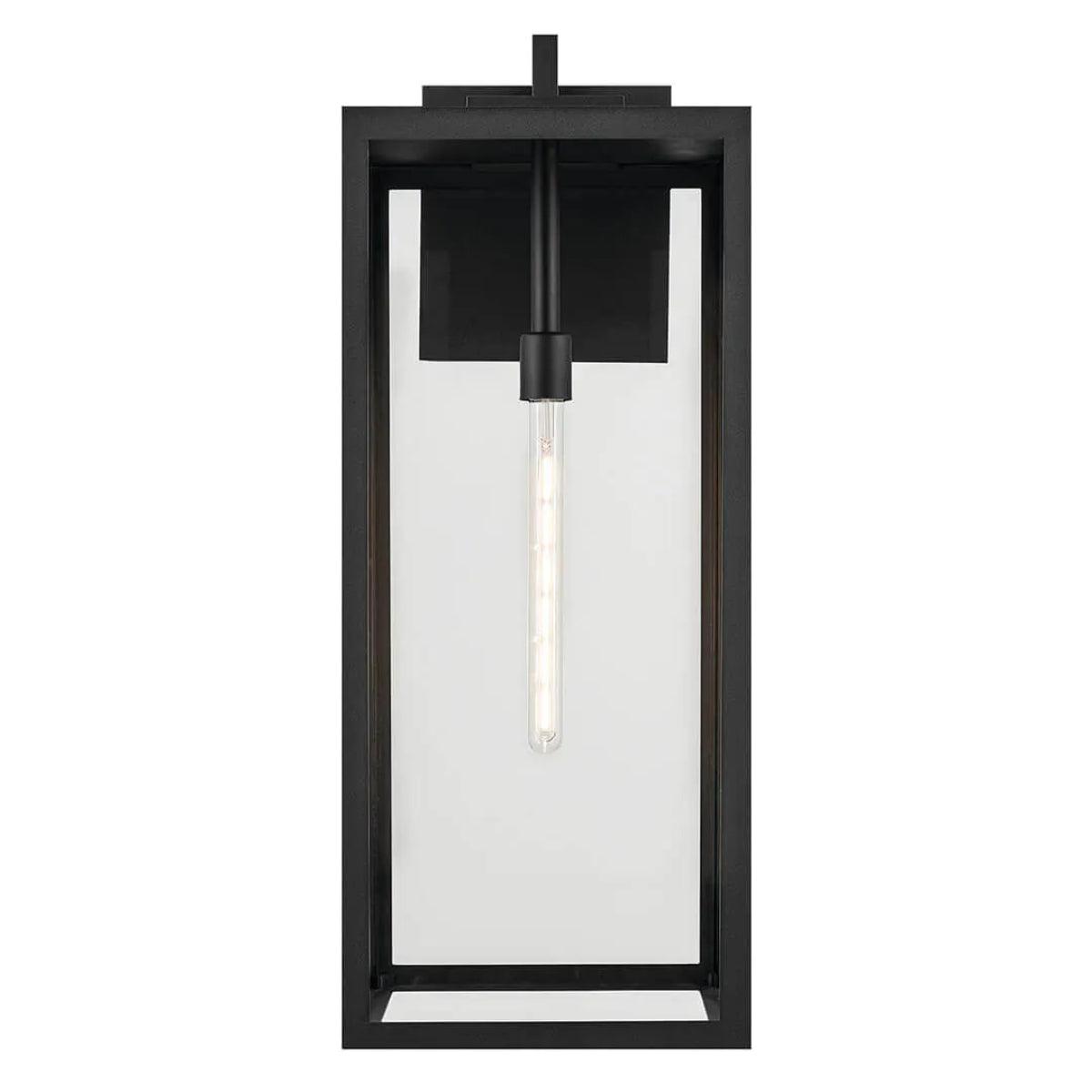 Branner 30 In 1-Light Outdoor Wall Light with Clear Glass, Black Finish - Bees Lighting