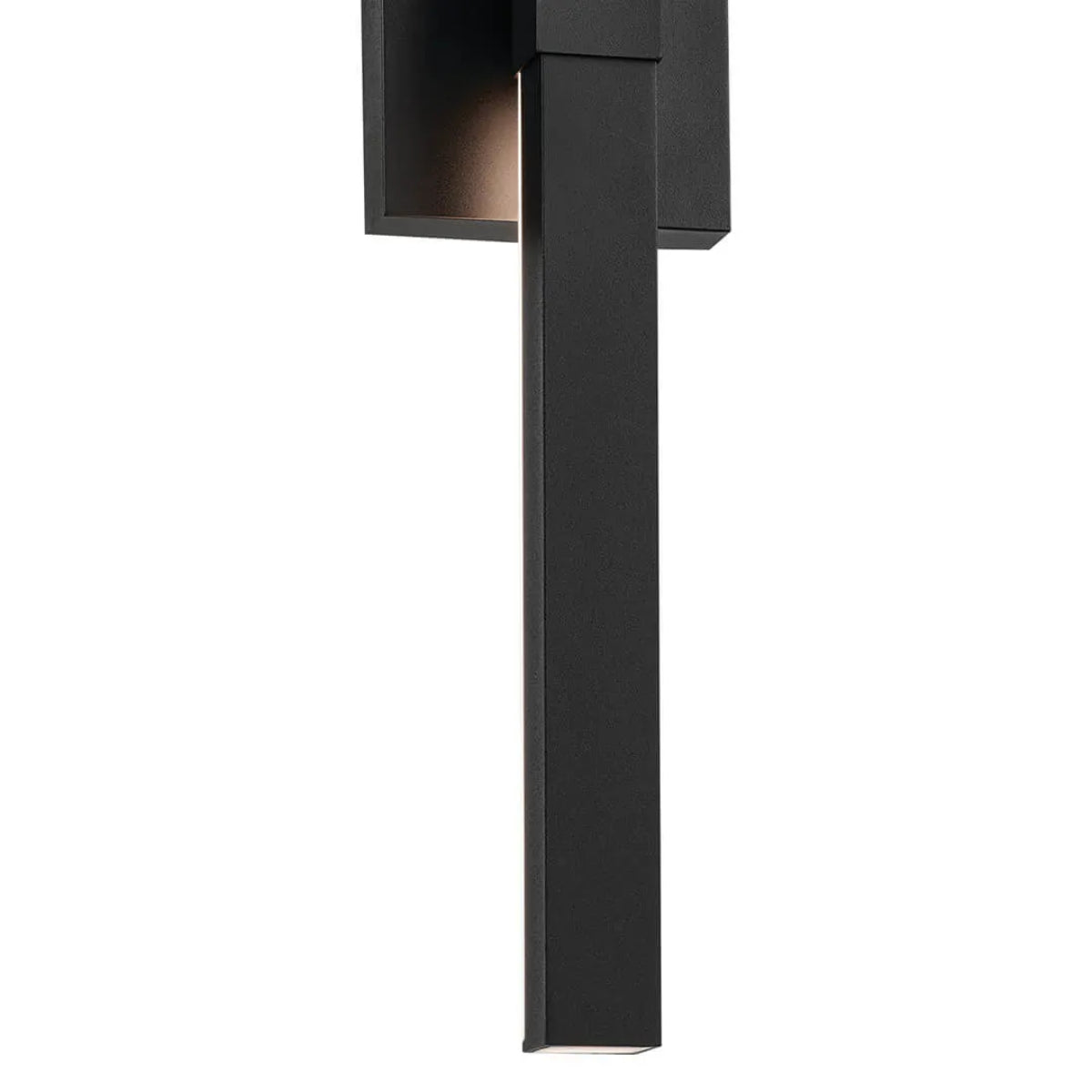 Nocar 30 In 1-Light LED Outdoor Wall Light With Clear Acrylic Satin Etched Glass, Black Finish