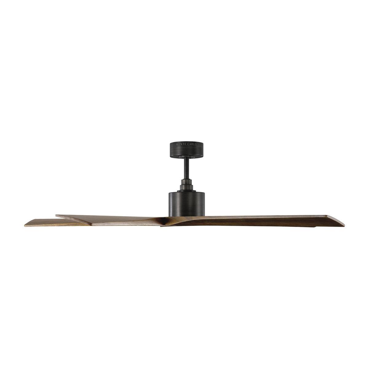 Aspen 56 Inch Ceiling Fan with Remote, Aged Pewter with Dark Walnut Blades - Bees Lighting