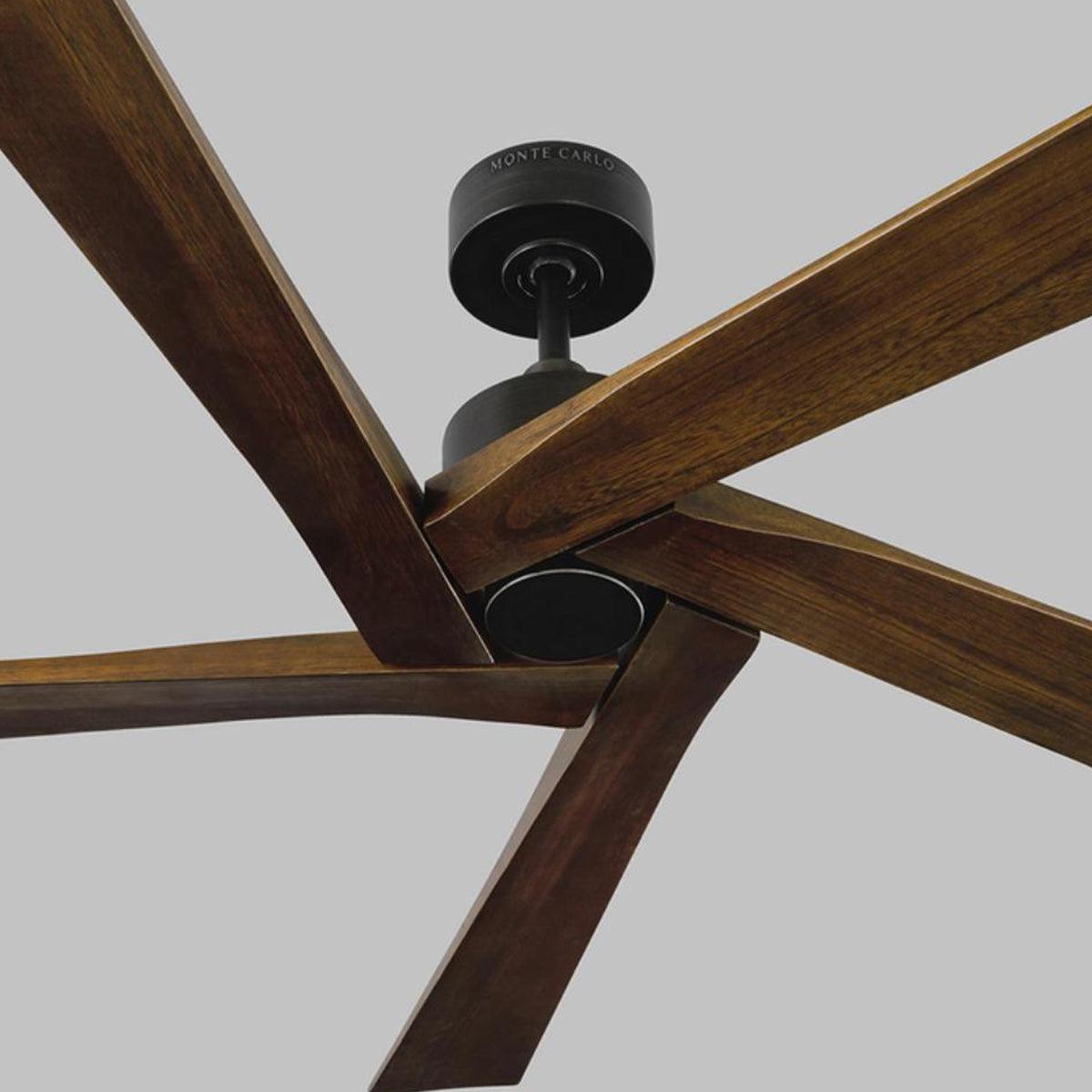 Aspen 56 Inch Ceiling Fan with Remote, Aged Pewter with Dark Walnut Blades - Bees Lighting