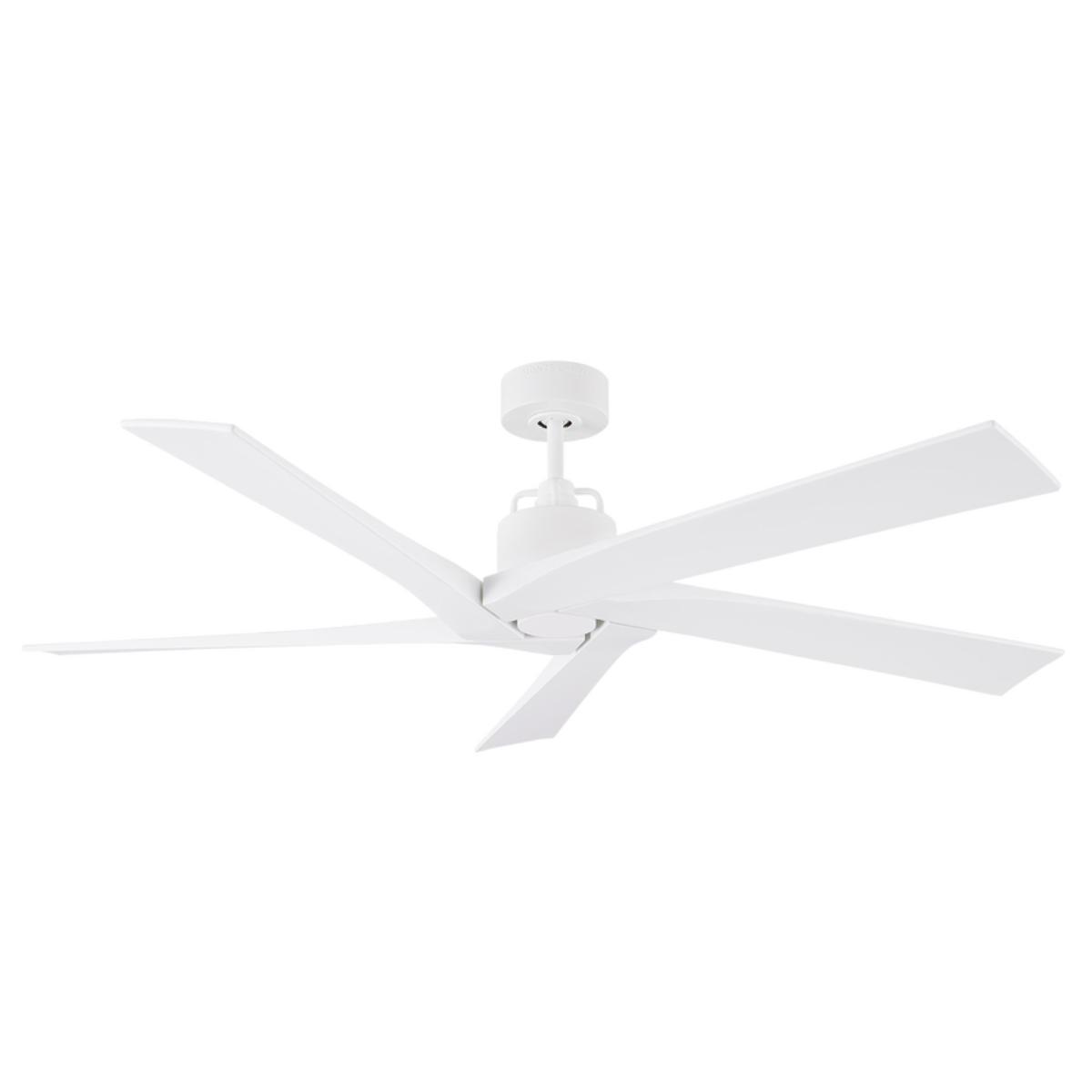 Aspen 56 Inch Ceiling Fan with Remote, Matte White Finish - Bees Lighting