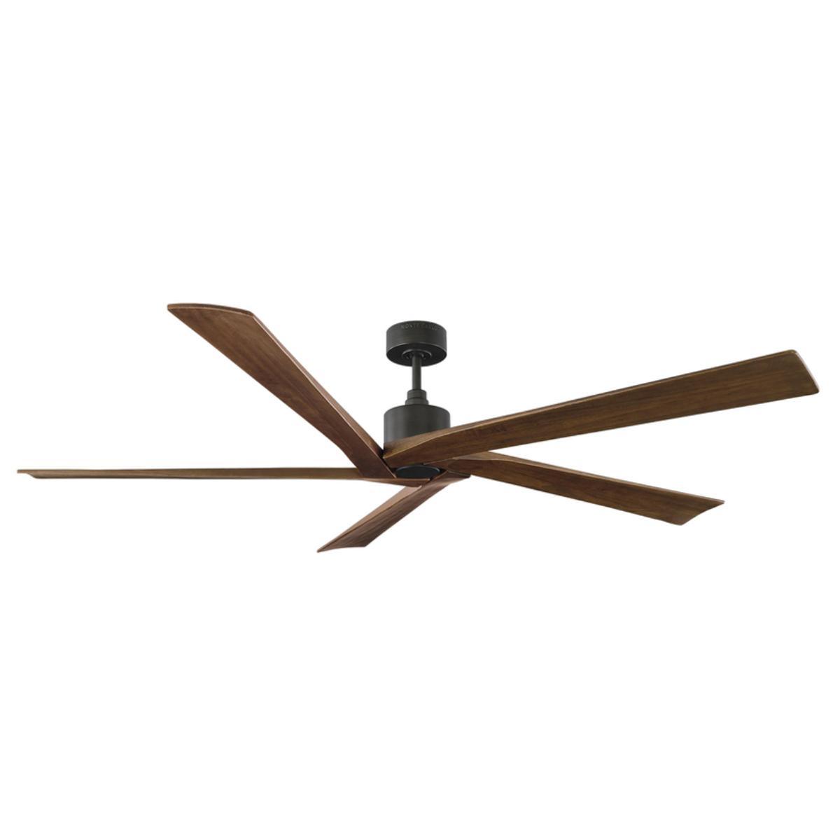 Aspen 70 Inch Ceiling Fan with Remote, Aged Pewter with Dark Walnut Blades - Bees Lighting