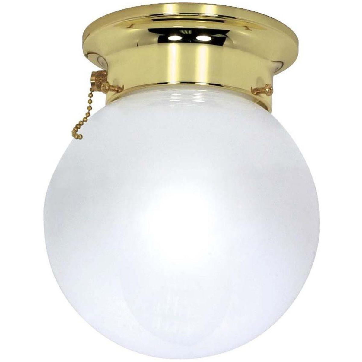 6 in. Semi Flush Mount Light 120V Polished Brass finish - Bees Lighting