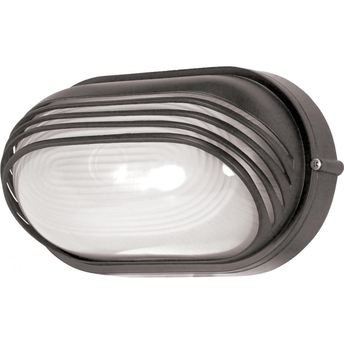 10 In. Outdoor Oval Bulkhead Light Bronze finish