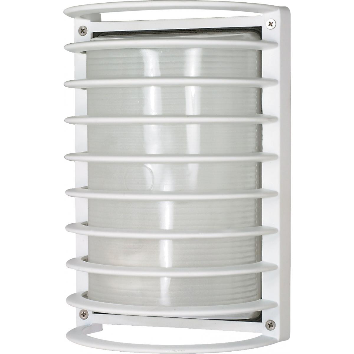 10 In. Outdoor Bulkhead Light White Finish