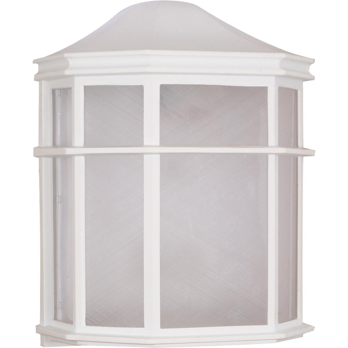 10 In. Outdoor Wall Lantern White finish