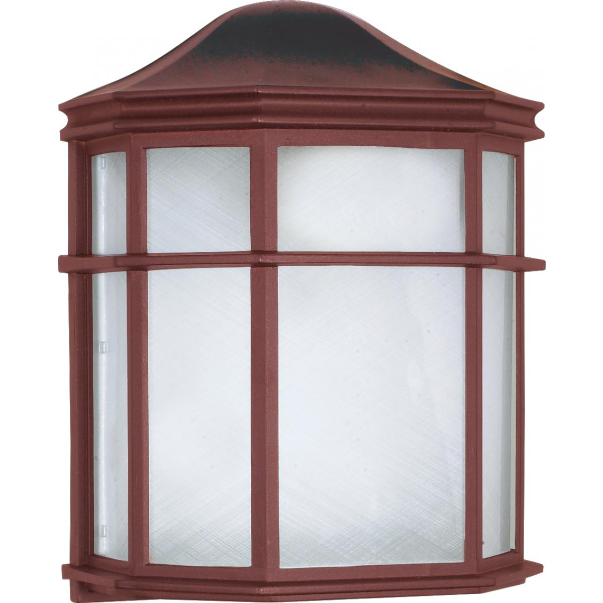 10 In. Outdoor Wall Lantern Bronze finish