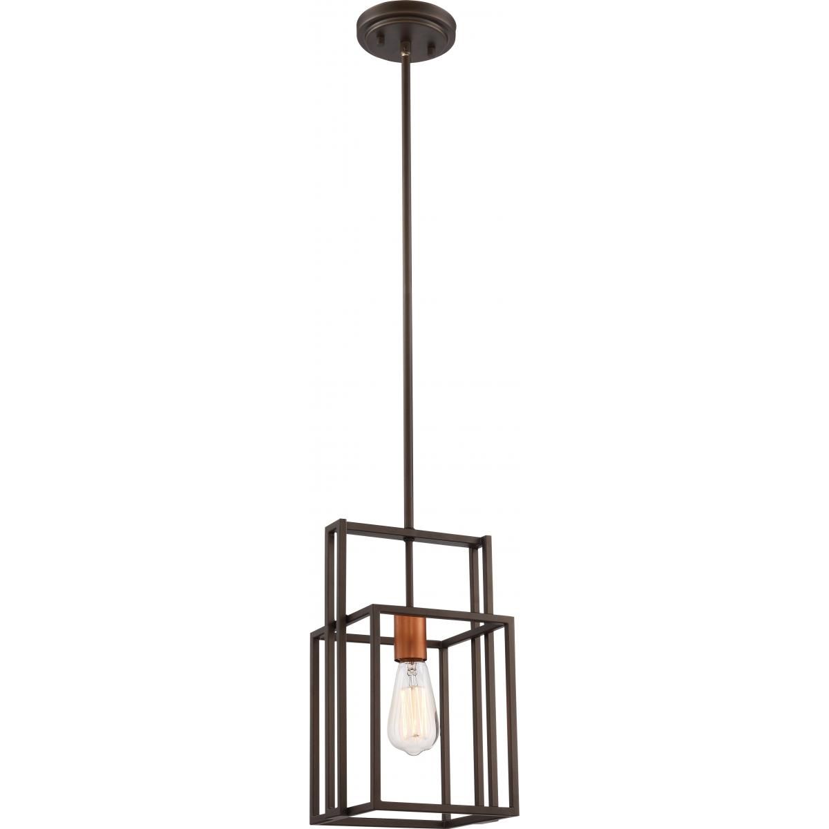 Lake 8 in. Pendant Light Bronze Finish