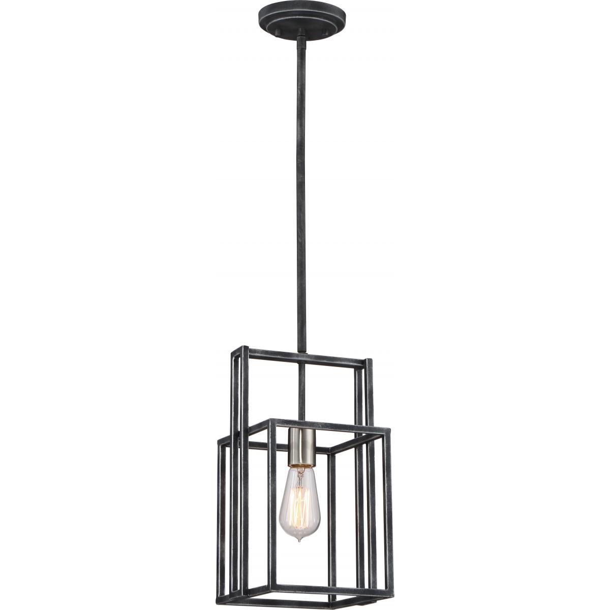 Lake 8 in. Pendant Light Black Finish