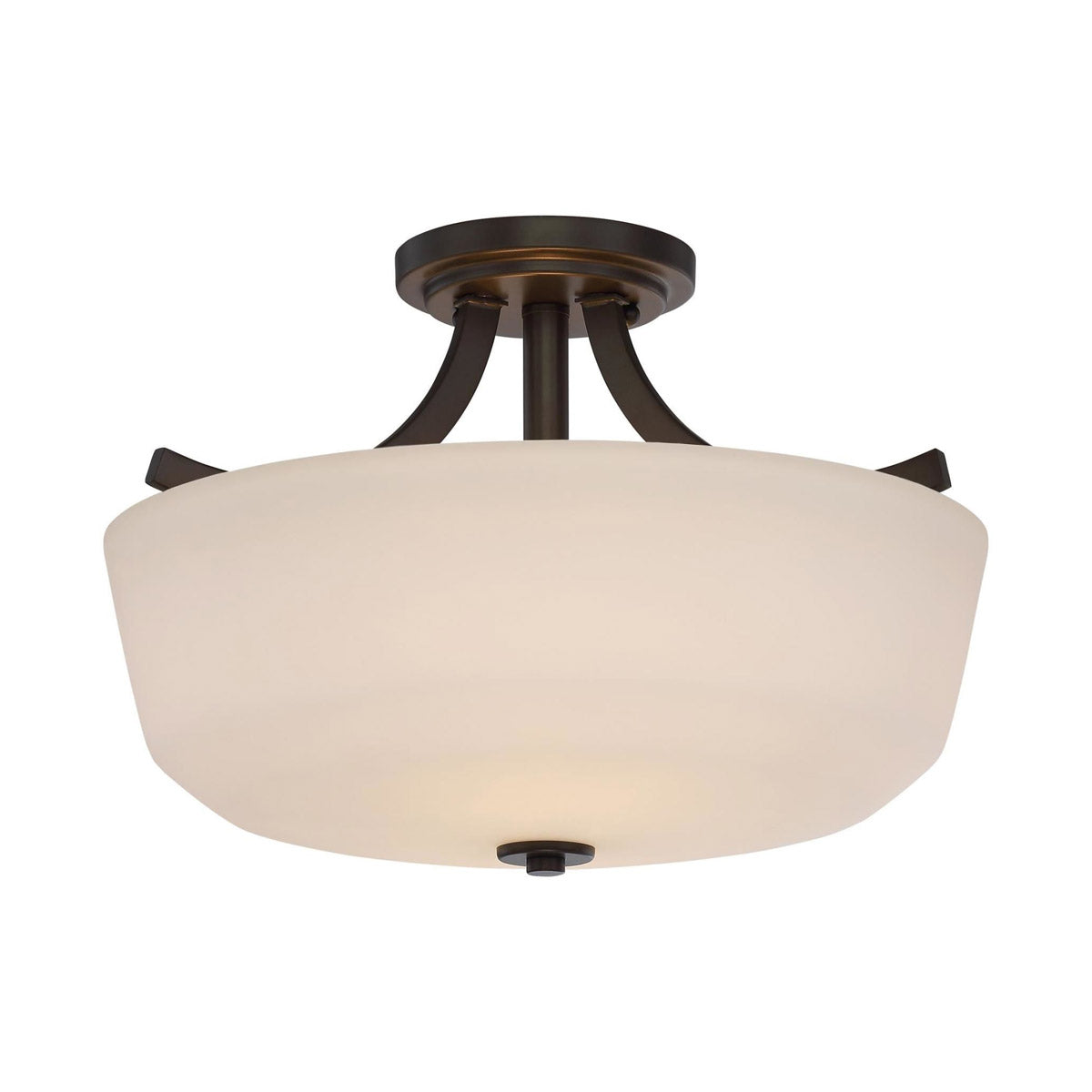 Laguna 15 in. 2 Lights Semi Flush Mount Light Aged Bronze finish - Bees Lighting