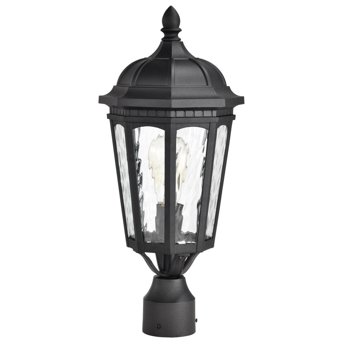 East River 20" Lamp Post, Matte Black Finish