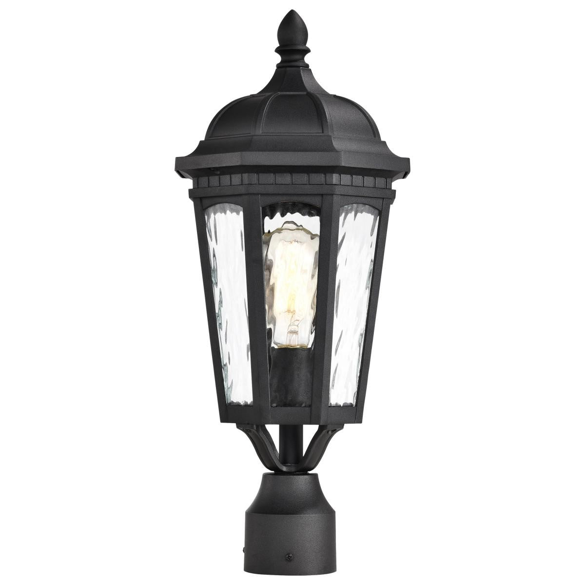 East River 20" Lamp Post, Matte Black Finish