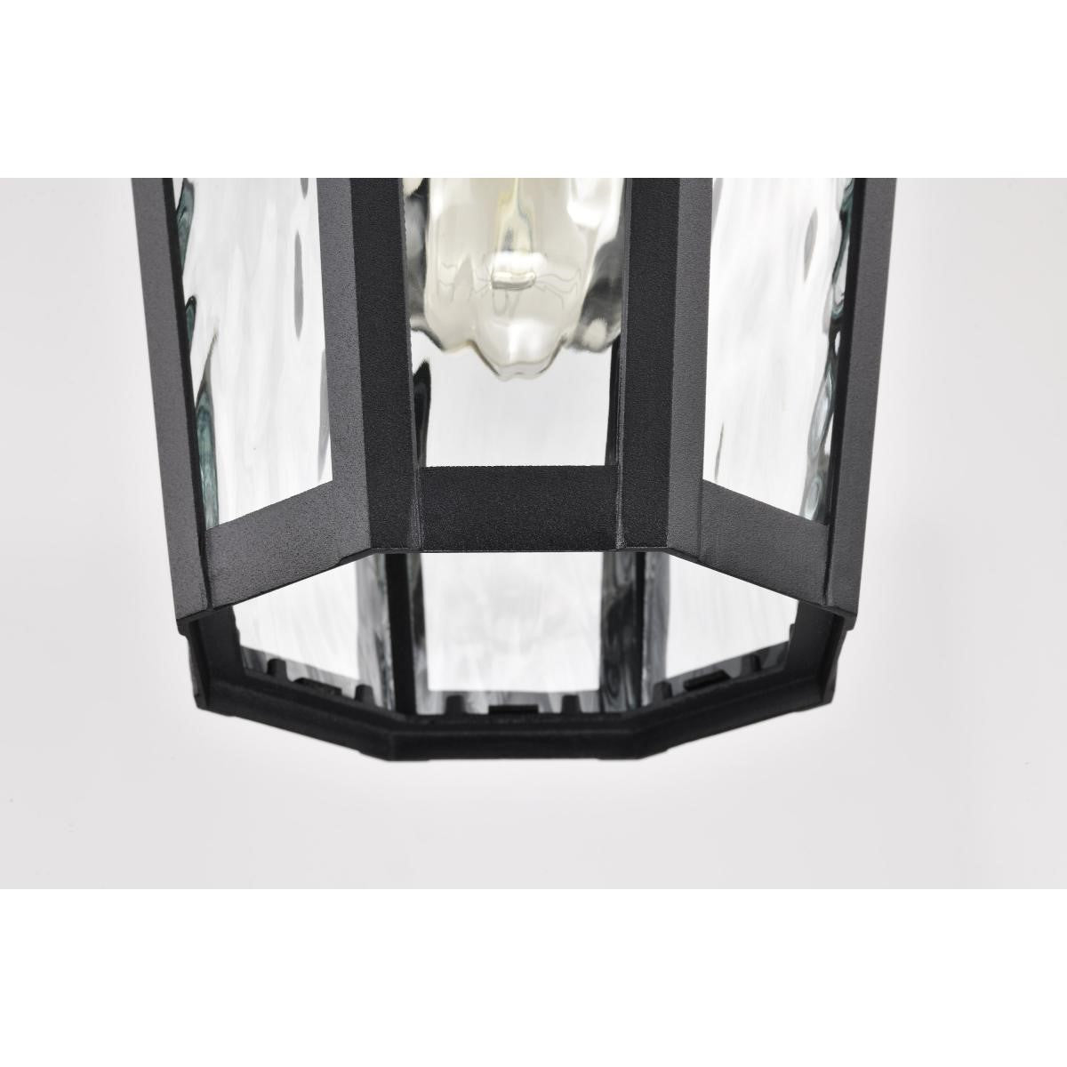 East River 15" Outdoor Hanging Light, Matte Black Finish