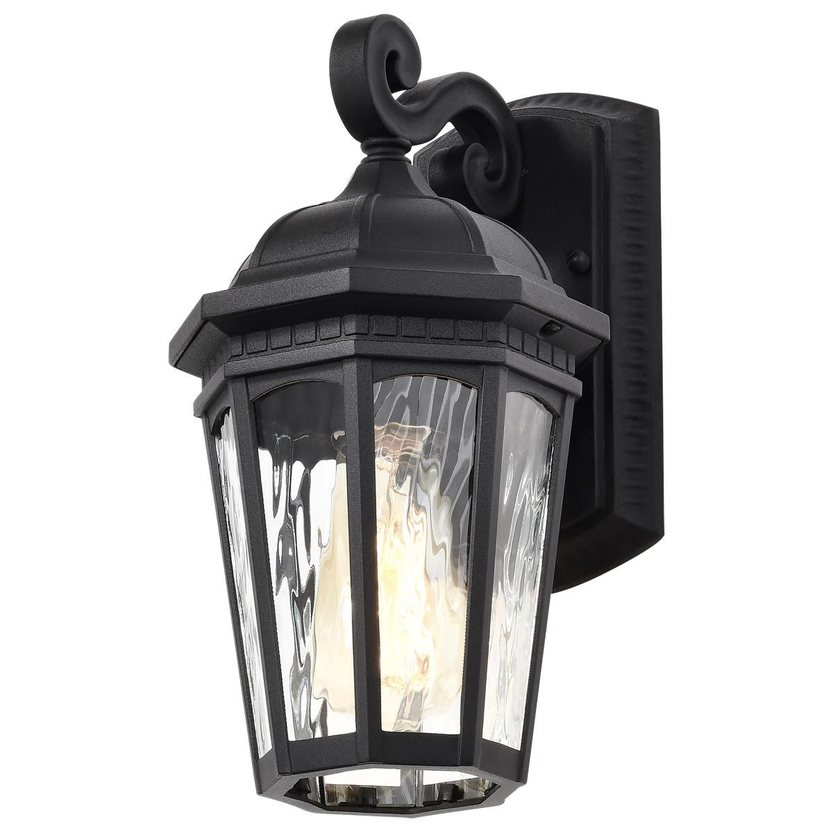 East River 12" Outdoor Wall Light, Matte Black Finish