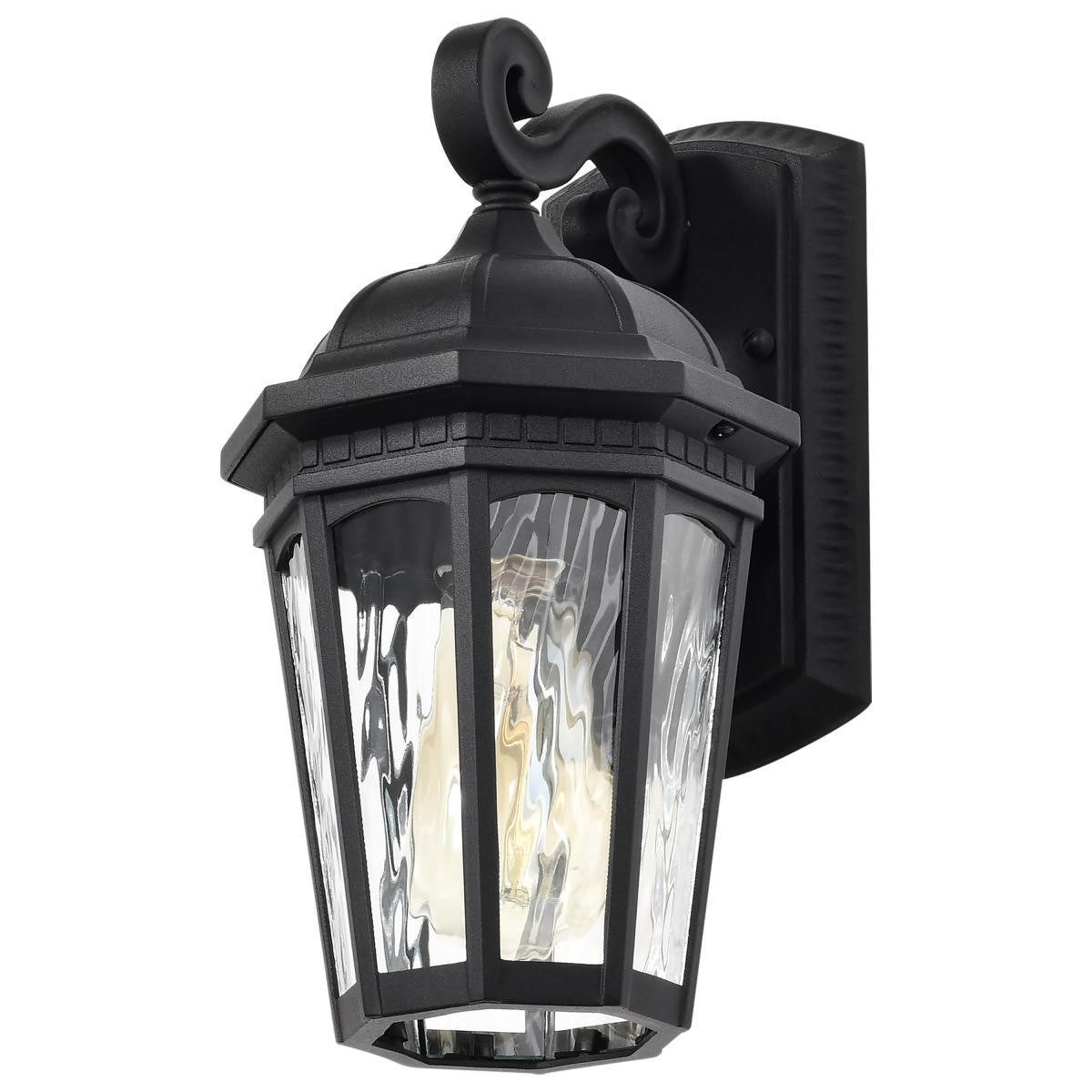 East River 12" Outdoor Wall Light, Matte Black Finish