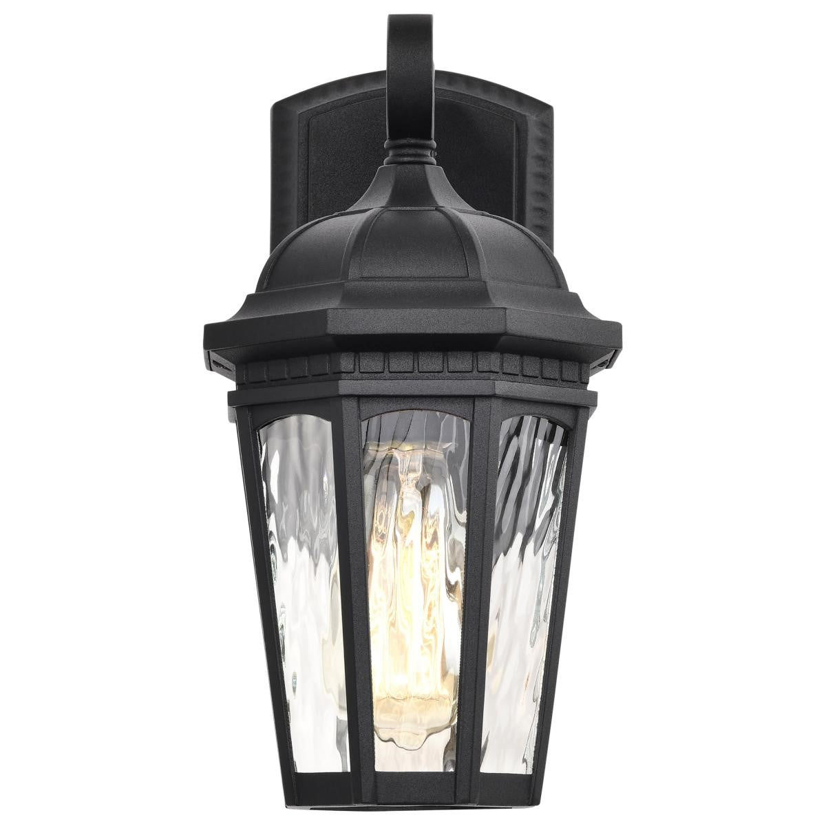 East River 12" Outdoor Wall Light, Matte Black Finish