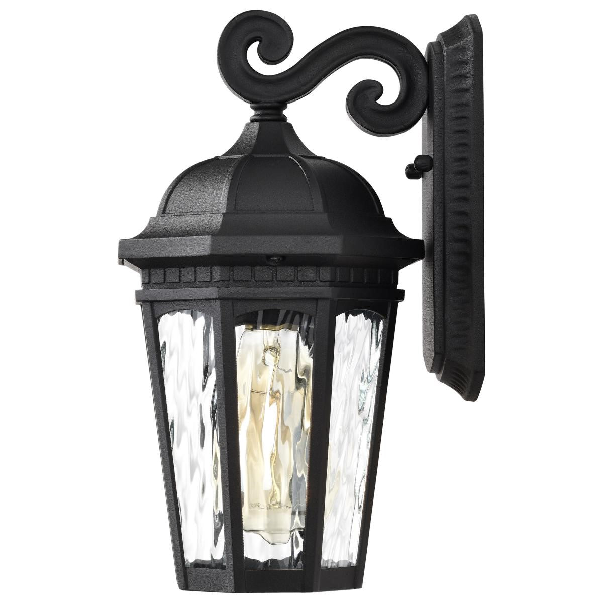 East River 12" Outdoor Wall Light, Matte Black Finish