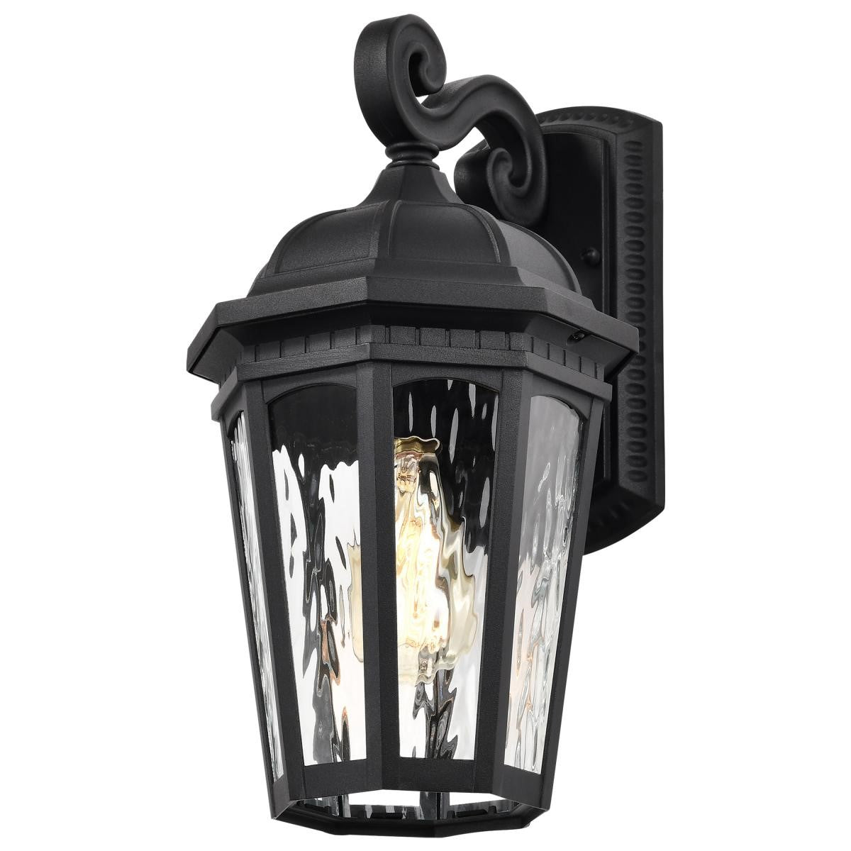 East River 16" Outdoor Wall Light, Matte Black Finish