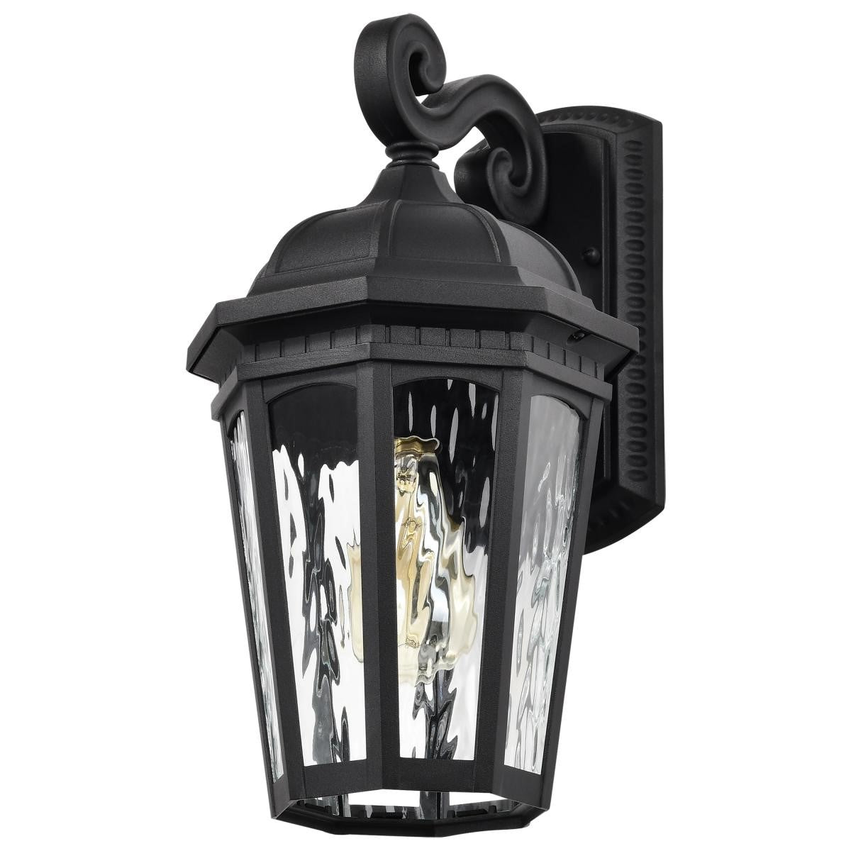 East River 16" Outdoor Wall Light, Matte Black Finish