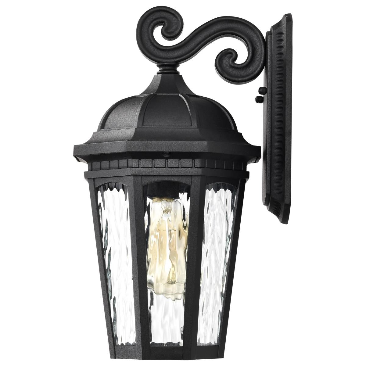 East River 16" Outdoor Wall Light, Matte Black Finish