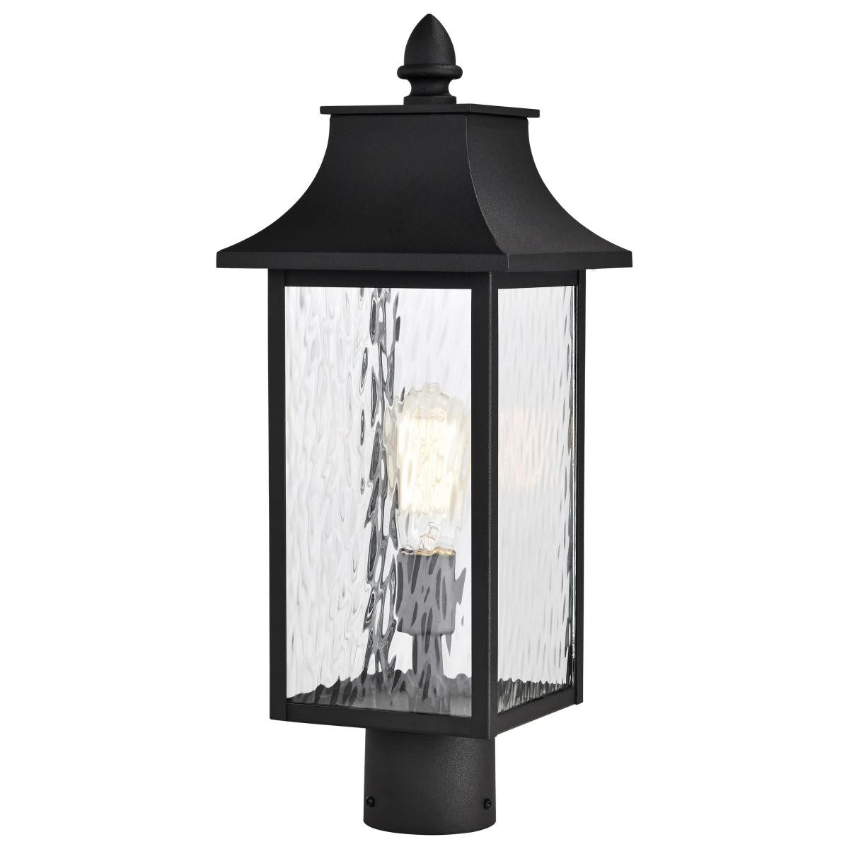 Austen 20" Lamp Post, Matte Black Finish