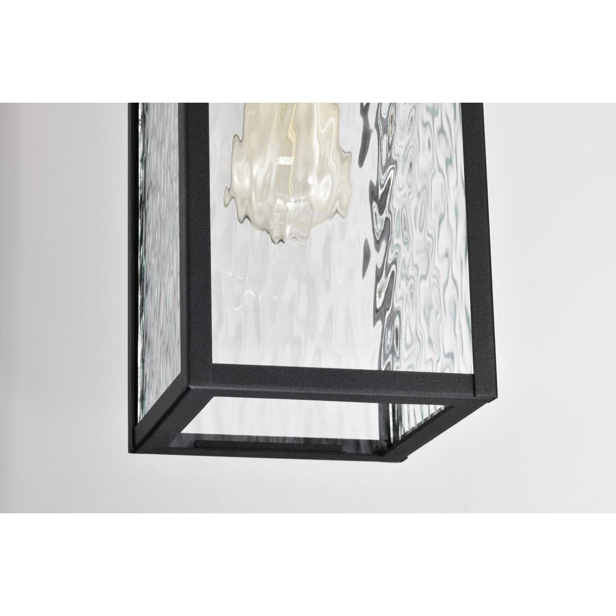 Austen 17" Outdoor Hanging Light, Matte Black Finish