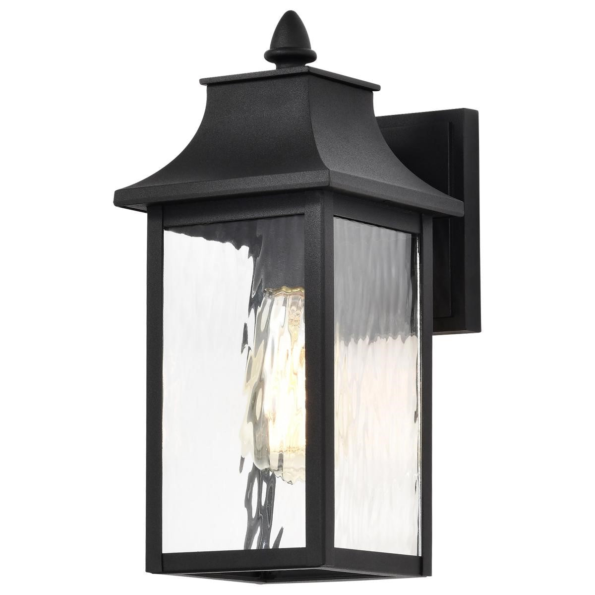 Austen Outdoor Wall Light, Matte Black Finish