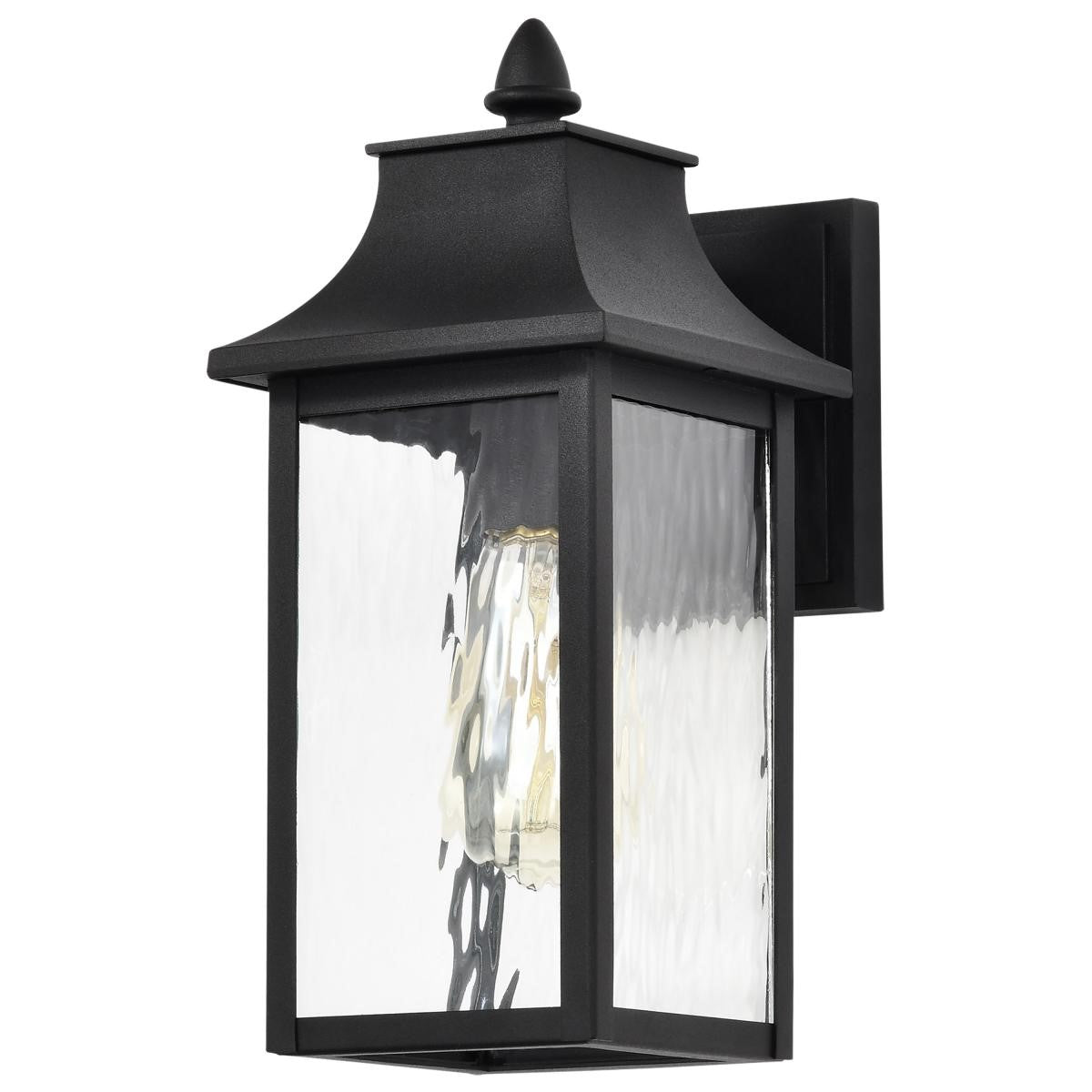 Austen 13" Outdoor Wall Light, Matte Black Finish