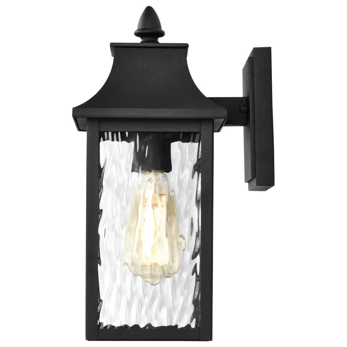 Austen 13" Outdoor Wall Light, Matte Black Finish