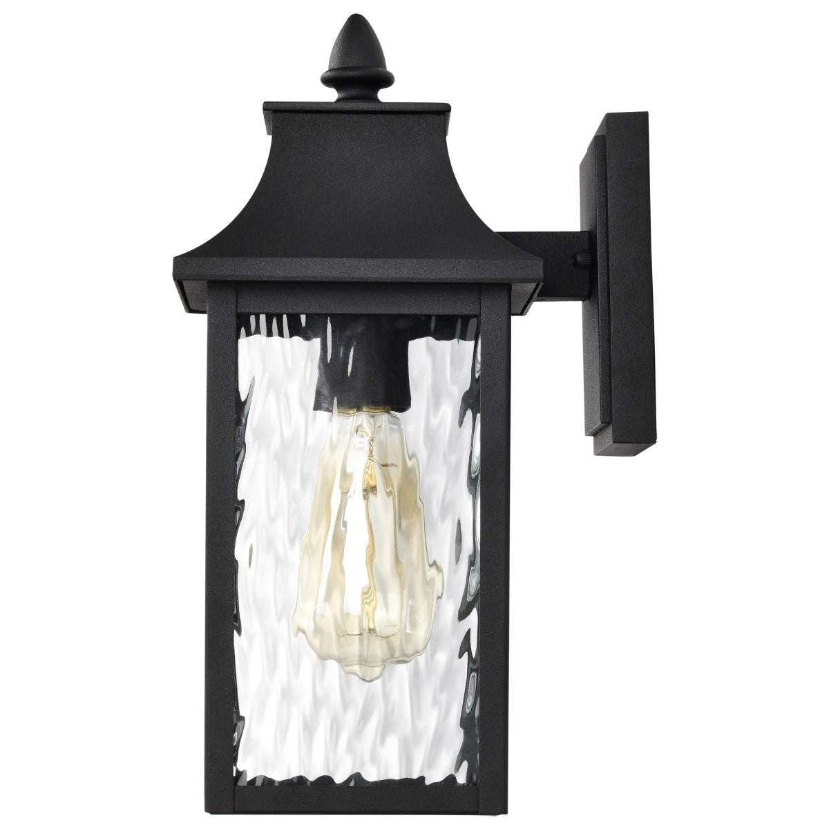 Austen 13" Outdoor Wall Light, Matte Black Finish