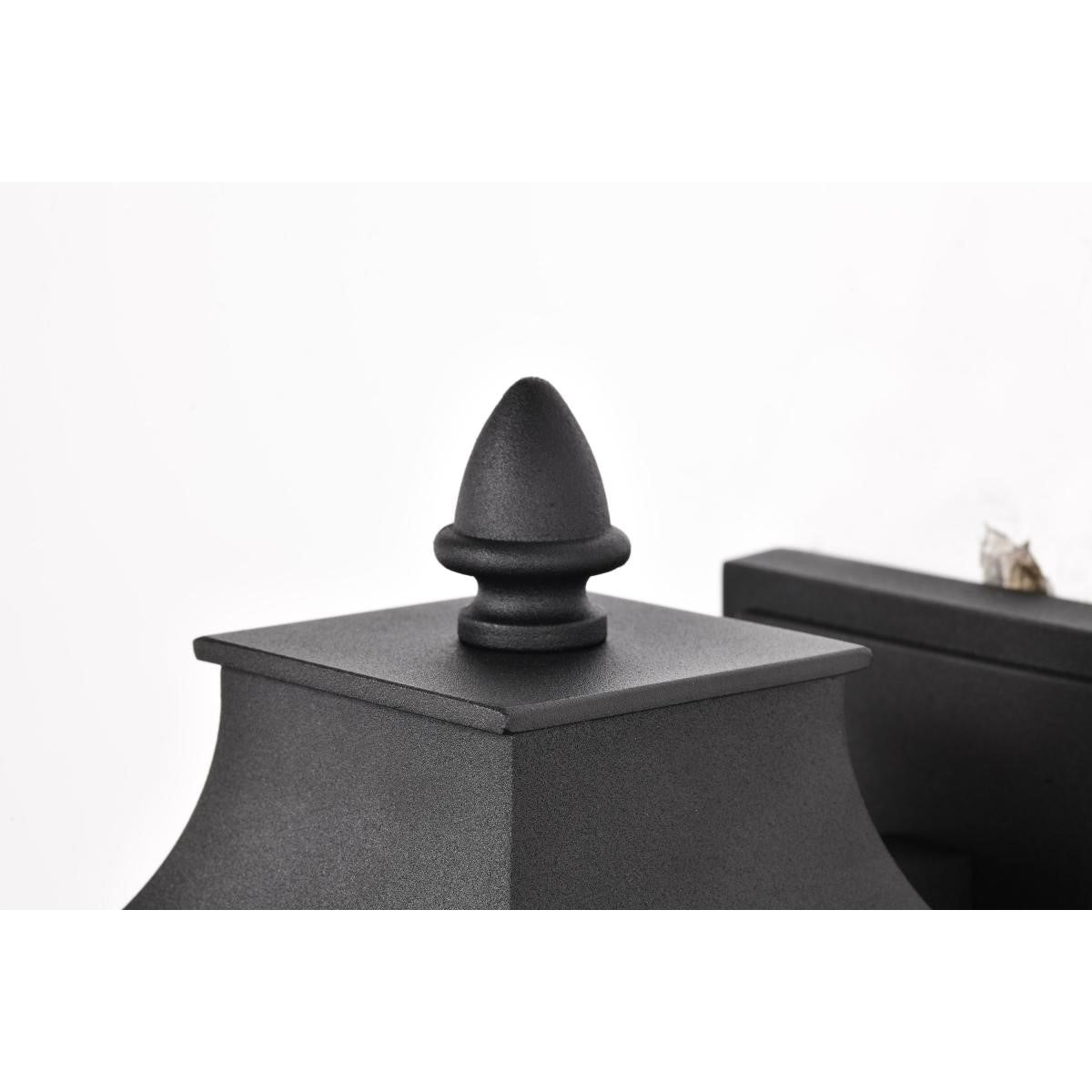 Austen 13" Outdoor Wall Light, Matte Black Finish