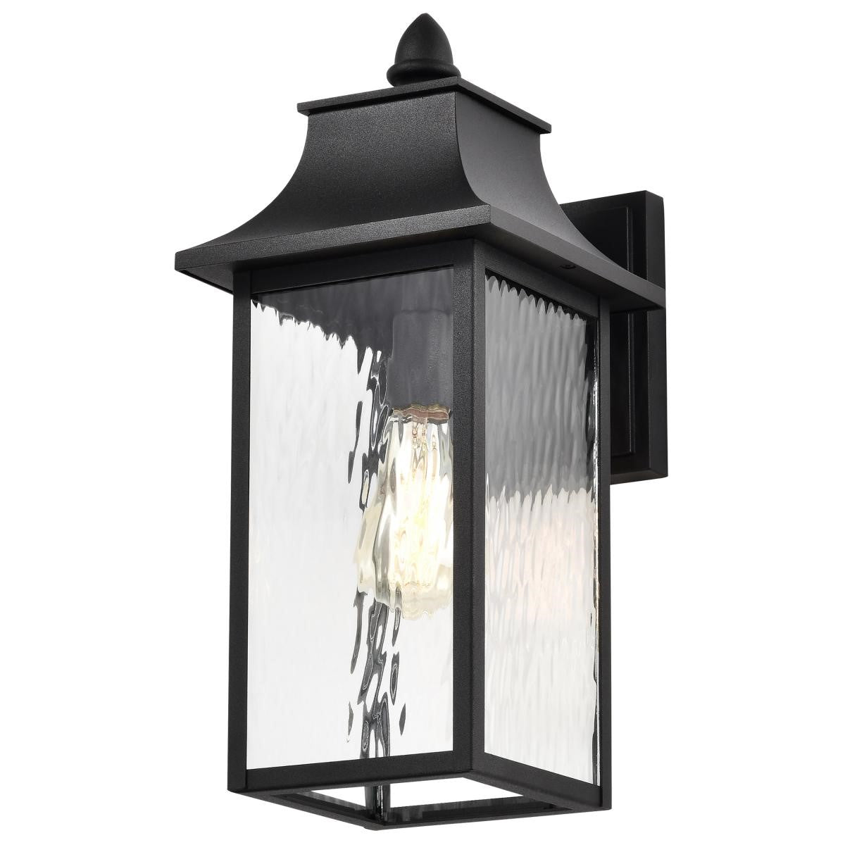 Austen Outdoor Wall Light, Matte Black Finish