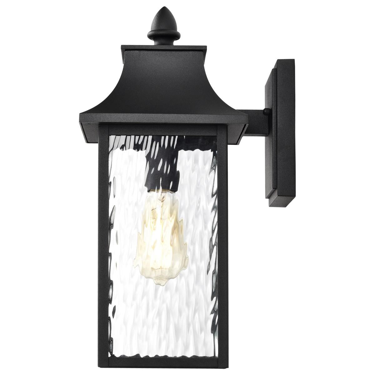 Austen Outdoor Wall Light, Matte Black Finish