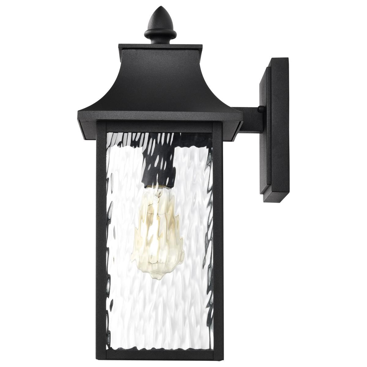 Austen 17" Outdoor Wall Light, Matte Black Finish