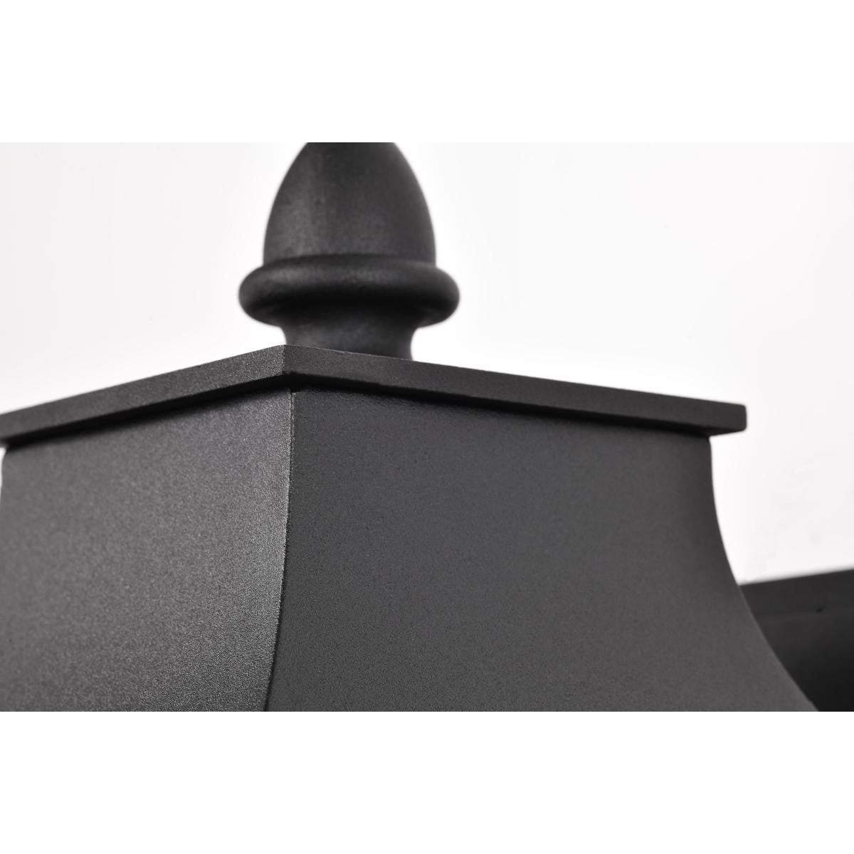 Austen 17" Outdoor Wall Light, Matte Black Finish