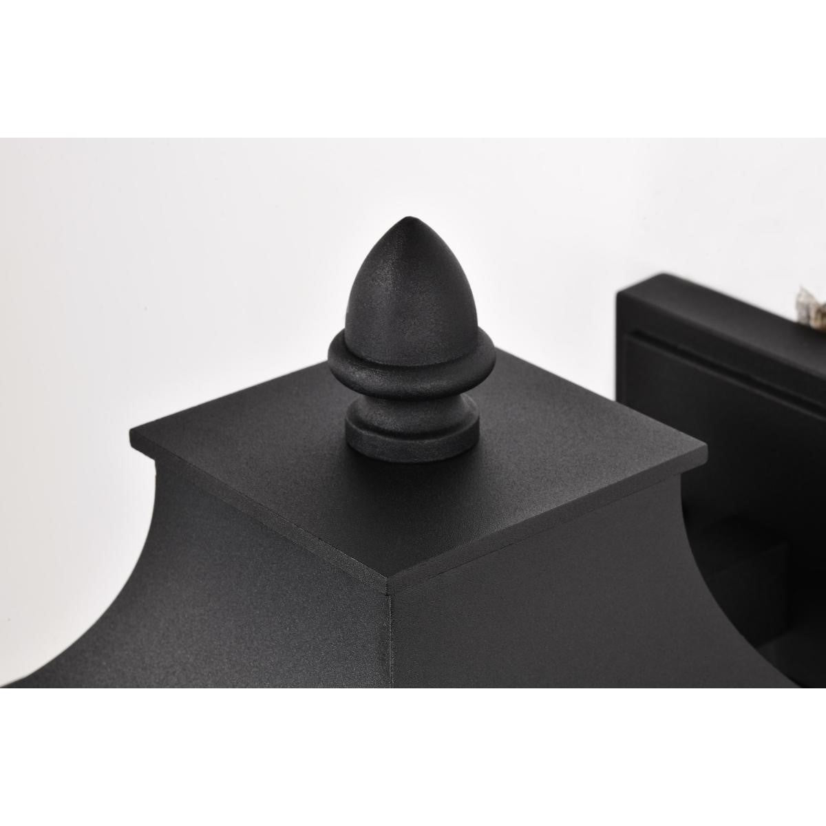 Austen 17" Outdoor Wall Light, Matte Black Finish