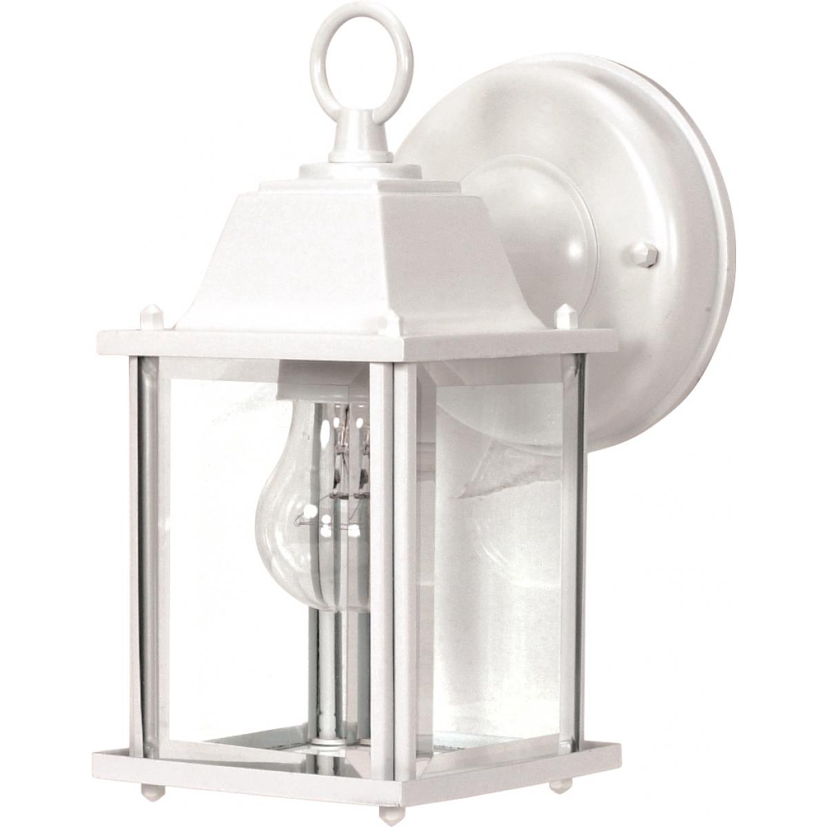 9 In. Outdoor Wall Light White finish