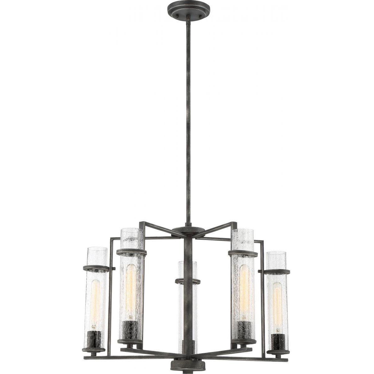 Donzi 25 in. 5 Lights Chandelier Black Finish - Bees Lighting