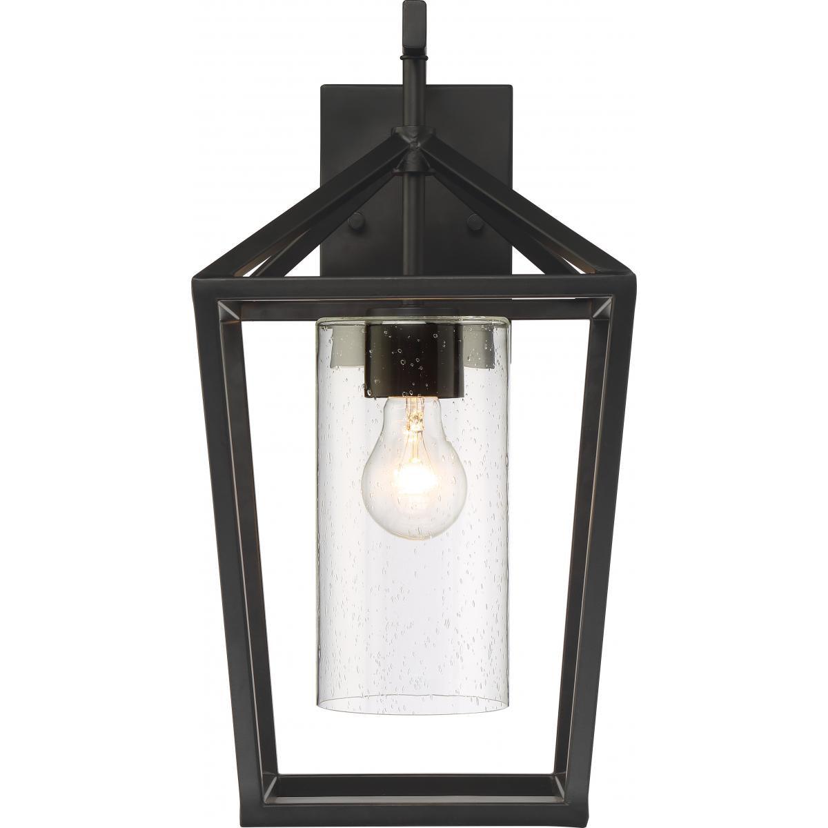 Hopewell 17 In. Outdoor Wall Light Black Finish