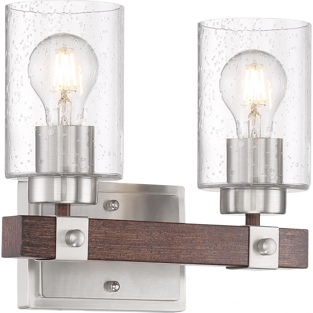 Arabel 12 in. 2 Lights Vanity Light Nickel Finish - Bees Lighting