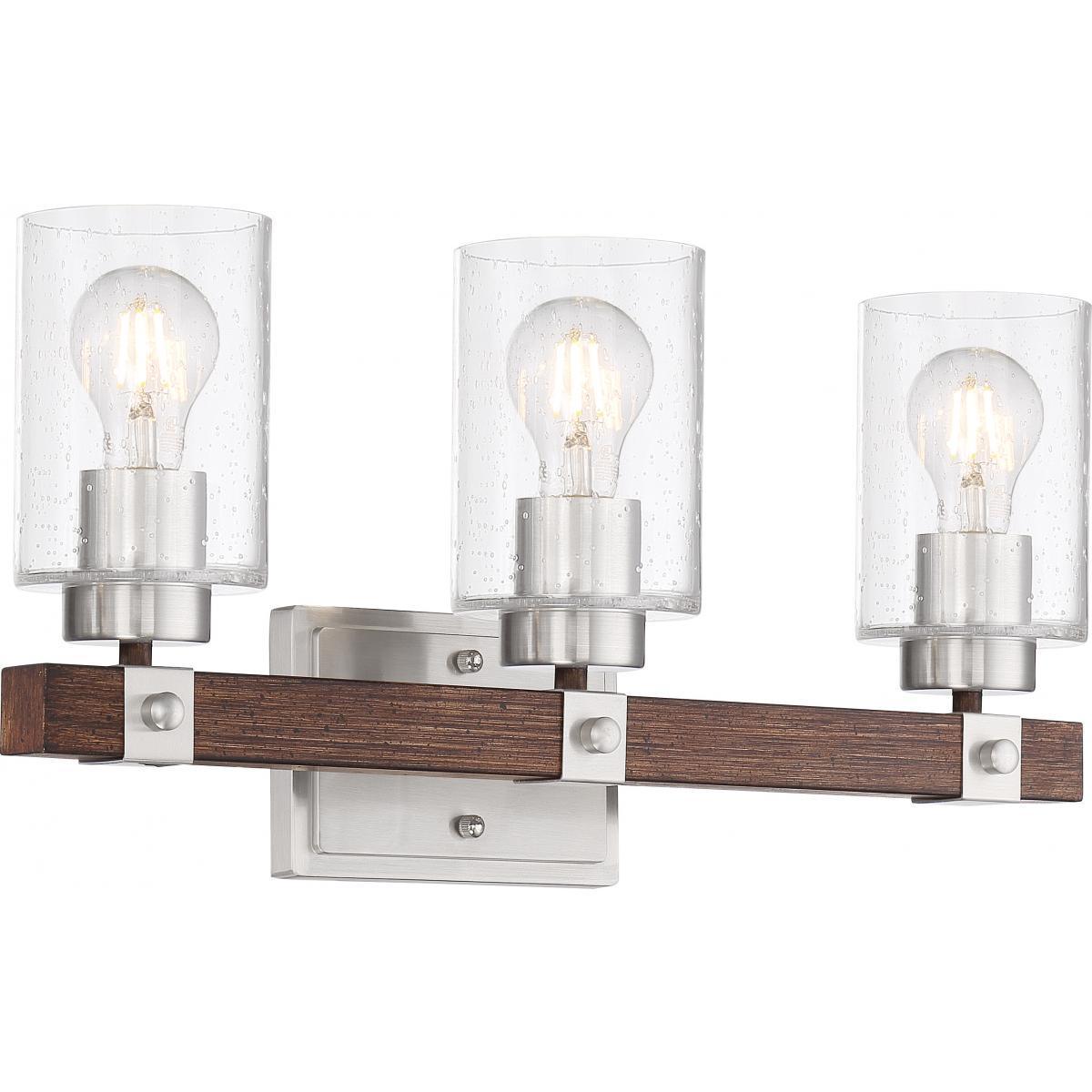 Arabel 20 in. 3 Lights Vanity Light Nickel Finish - Bees Lighting