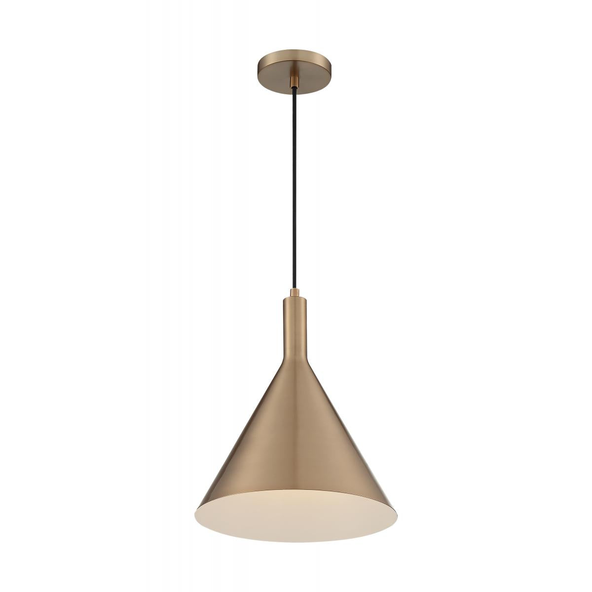 Lightcap 12 in. Pendant Light Brass Finish