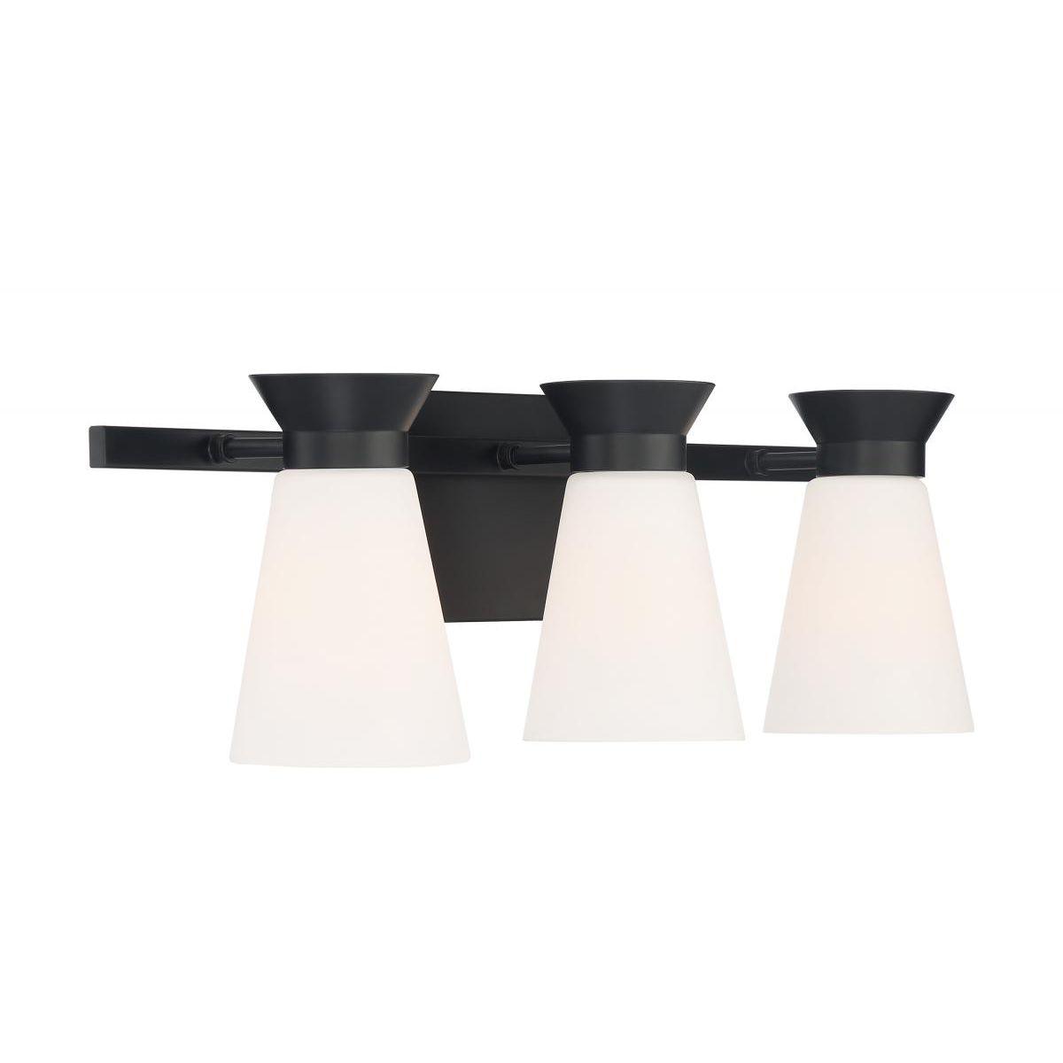 Caleta 24 in. 3 Lights Vanity Light Black Finish - Bees Lighting