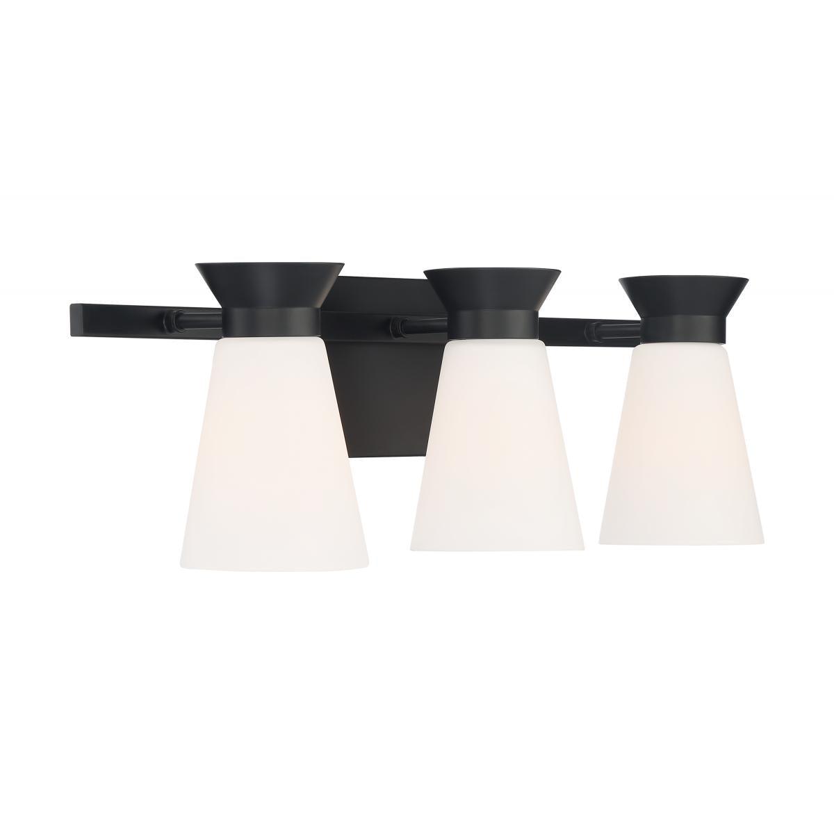 Caleta 24 in. 3 Lights Vanity Light Black Finish - Bees Lighting