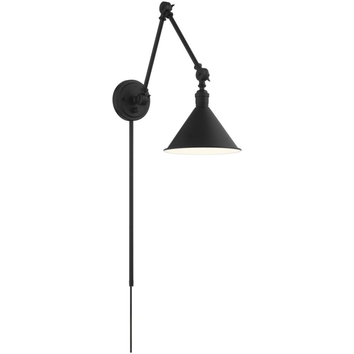 Delancey Plug In Swing Arm Wall Sconce Matte Black