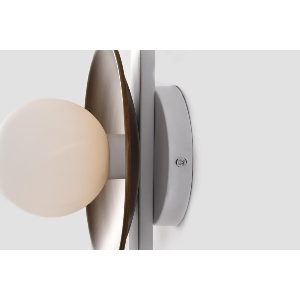 Colby 24 in. Wall Sconce Matte White and Natural Brass Finish