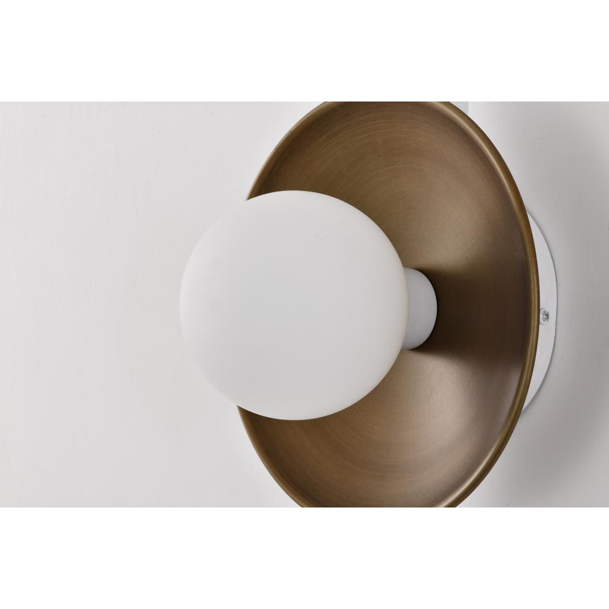 Colby 24 in. Wall Sconce Matte White and Natural Brass Finish