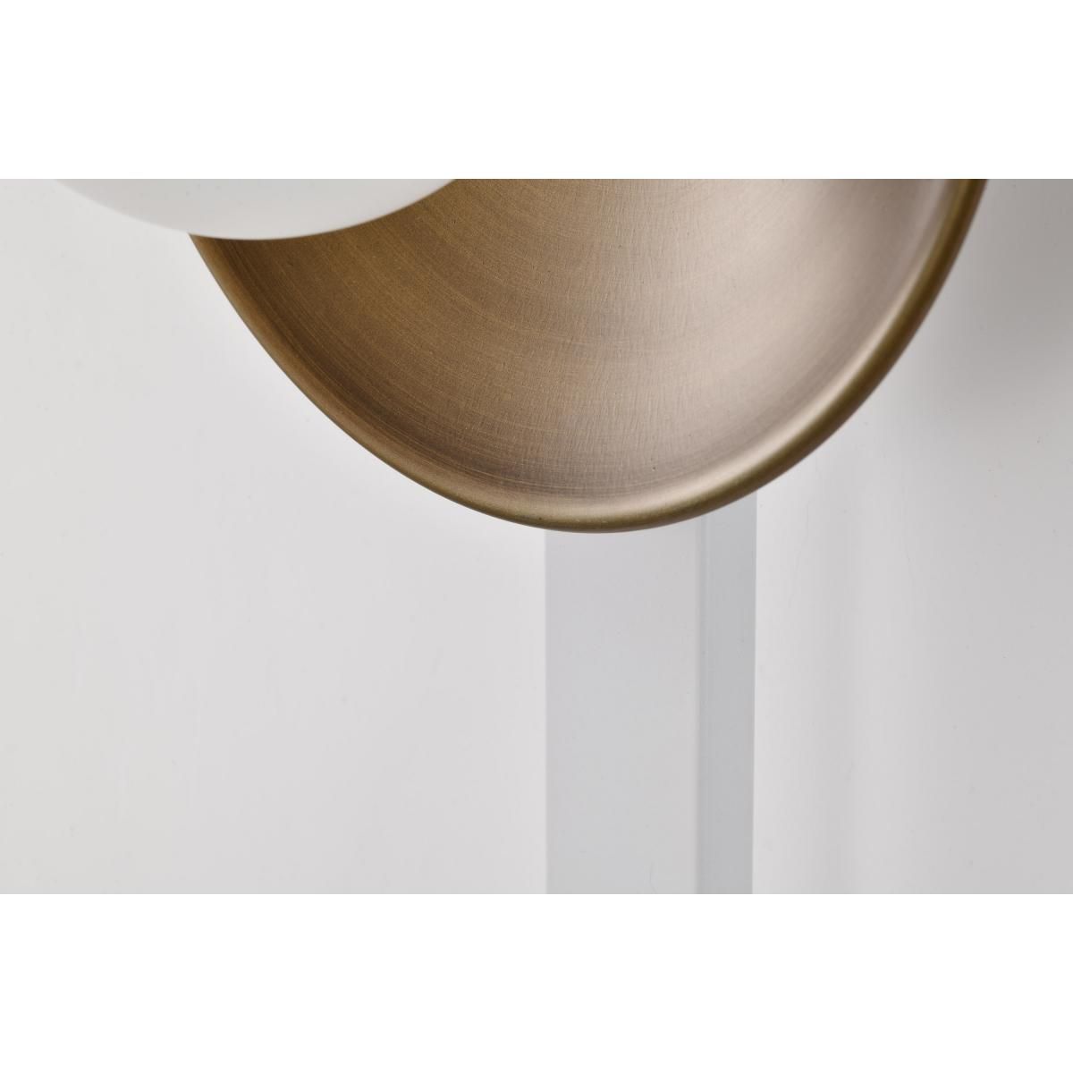 Colby 24 in. Wall Sconce Matte White and Natural Brass Finish